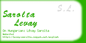 sarolta levay business card